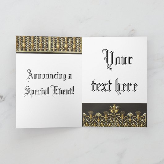 Faire-part Porte royale d'or (Intérieur)