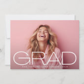 Faire-part Portrait de couverture foncé blanc Photo moderne (Devant)