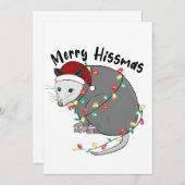 Faire-part Possum Manger Trump lumières de Noël Joyeux Hissma (Devant / Derrière)
