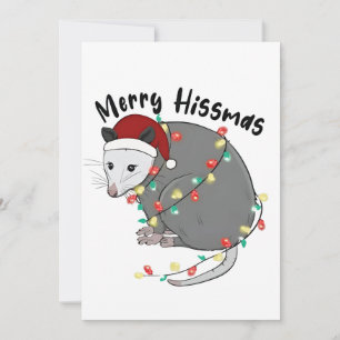 Faire-part Possum Manger Trump lumières de Noël Joyeux Hissma