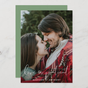 Faire-part Postpontage minimaliste du Mariage vert Sage