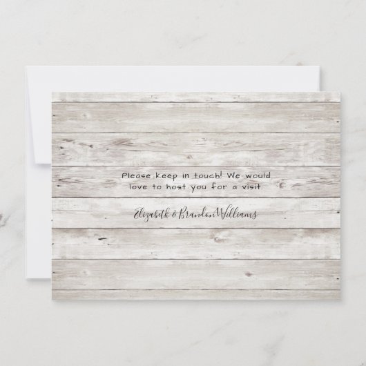 Faire-part Pot de grange rustique Nous avons déménagé (Dos)