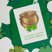 Faire-part Pot Gold Clover Funny Jour de la Saint Patrick Car
