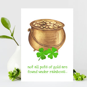 Faire-part Pot Gold Clover Funny Jour de la Saint Patrick Car