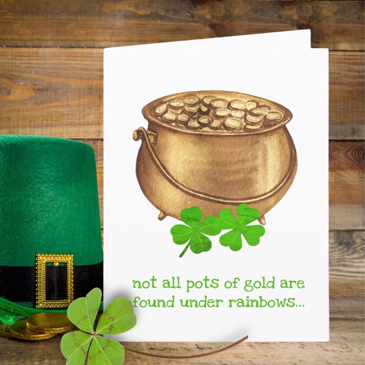 Faire-part Pot Gold Clover Funny Jour de la Saint Patrick Car