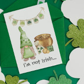 Faire-part Pot Gold Flirty Gnome Funny St Patrick Day Card