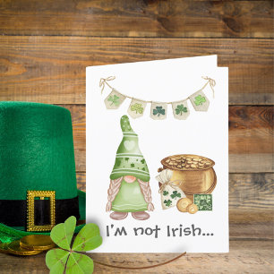 Faire-part Pot Gold Flirty Gnome Funny St Patrick Day Card