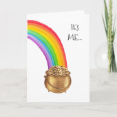 Faire-part Pot Gold Rainbow Funny Jour de la Saint Patrick Ca (Devant)