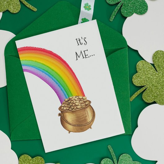 Faire-part Pot Gold Rainbow Funny Jour de la Saint Patrick Ca