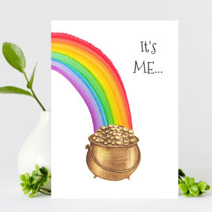 Faire-part Pot Gold Rainbow Funny Jour de la Saint Patrick Ca
