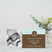 Faire-part Pots de monnaie Annonces de naissance monogrammes (Debout devant)