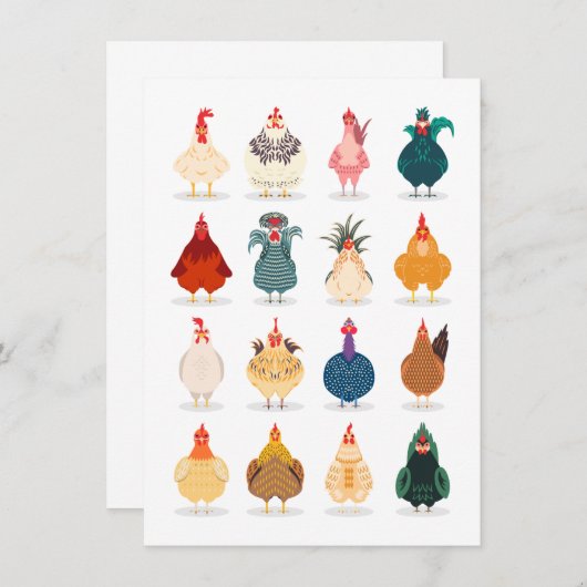 Faire-part Poulet mou (Devant / Derrière)