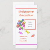 Faire-part Poulets et ballons Jardin d'enfants Graduation (Devant / Derrière)