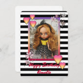 Faire-part Poupées photo bébé, personnalisées, passe-temps (Devant / Derrière)