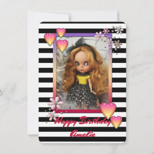 Faire-part Poupées photo bébé, personnalisées, passe-temps