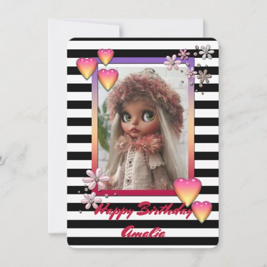 Faire-part Poupées photo bébé, personnalisées, passe-temps (Devant)