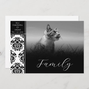 Faire-part pour animaux de compagnie noir et blanc