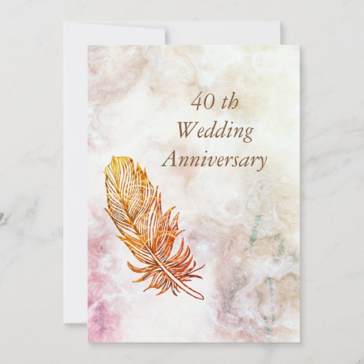 Faire-part pour les 40 ANS DE MARIAGE (Devant)