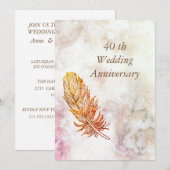 Faire-part pour les 40 ANS DE MARIAGE (Devant / Derrière)