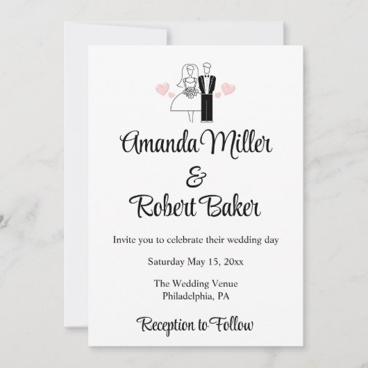 Faire-part pour les mariés (Devant)