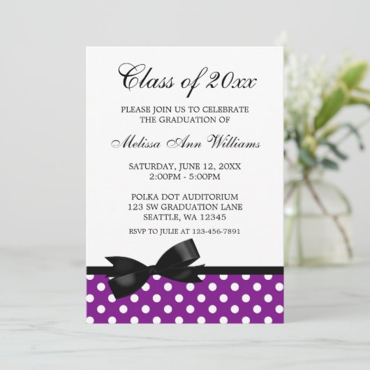 Faire-part pourpre d'obtention du diplôme d'arc de (Debout devant)