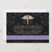 Faire-part pourpre d'obtention du diplôme de (Dos)