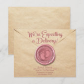 Faire-part Pregnancy Flat Announcement Card (Devant / Derrière)