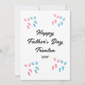 Faire-part Première Fête des pères pour jumeaux (Dos)