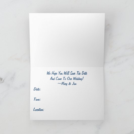 Faire-part Prendre le Plongeon: Dauphins: Enregistrer la Date (Intérieur)