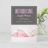FAIRE-PART PRÉSENTATION | ANNONCE DE NAISSANCE (Debout devant)
