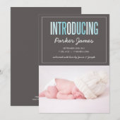 FAIRE-PART PRÉSENTATION | ANNONCE DE NAISSANCE (Devant / Derrière)