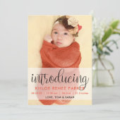 Faire-part Présentation - Annonce de naissance (Debout devant)