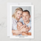 Faire-part Présentation de 2 Fleurs rose violet photo Naissan (Dos)