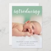 Faire-part Présentation de la naissance photo bébé (Devant / Derrière)