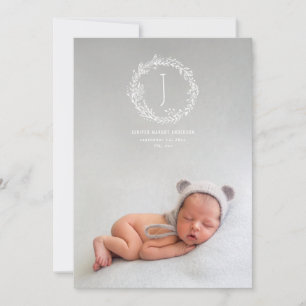 Faire-part Présentation de la naissance tirée par la main de