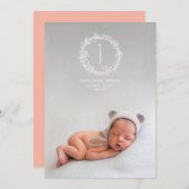 Faire-part Présentation de la photo de la branche dessinée à  (Devant / Derrière)