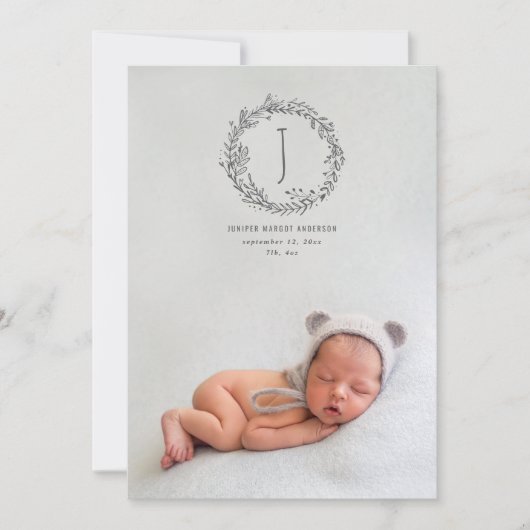 Faire-part Présentation de la photo de la branche dessinée à  (Devant)