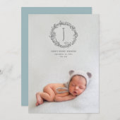 Faire-part Présentation de la photo de la branche dessinée à  (Devant / Derrière)