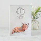 Faire-part Présentation de la photo de la branche dessinée à  (Debout devant)