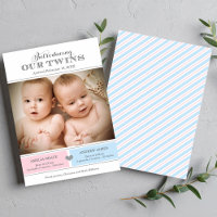 Présentation de nos jumeaux fille garçon photo ros