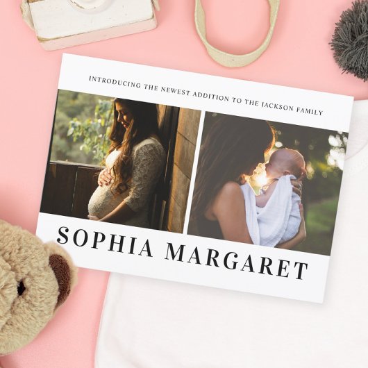 Faire-part Présentation de notre nouvelle photo d'ajout