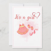 Faire-part Présentation de nouveau-né bébé fille natalité Sta (Dos)