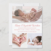 Faire-part Présentation de nouveau-né bébé fille natalité Sta (Devant)