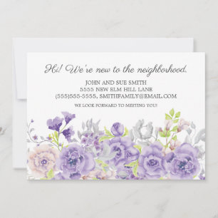 Faire-part Présentation de nouveau voisin floral aquarelle vi