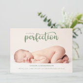 Faire-part Présentation de Perfection Simple Script Photo Nai (Debout devant)