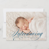 Faire-part Présentation d'Elegant Full Bleed Photo Nouveau bé (Devant)
