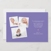 Faire-part Présentation d'Elegant Full Bleed Photo Nouveau bé (Dos)