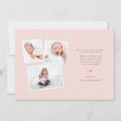 Faire-part Présentation d'Elegant Full Bleed Photo Nouveau bé (Dos)