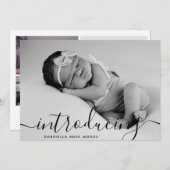 Faire-part Présentation du collage photo personnalisé de scri (Devant / Derrière)