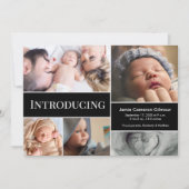 Faire-part Présentation moderne Baby Multiples Photos (Devant)